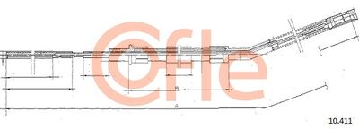 Тросик, cтояночный тормоз COFLE 92.10.411 для BMW 1502-2002