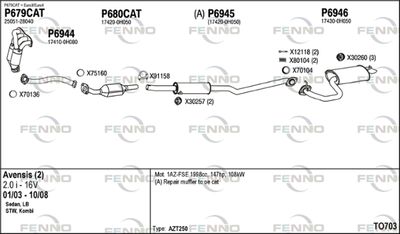 Układ wydechowy FENNO TO703