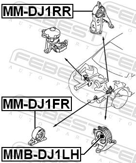 SUPORT MOTOR FEBEST MMDJ1RR 1