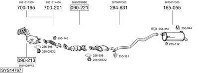 SISTEM DE ESAPAMENT BOSAL SYS14767