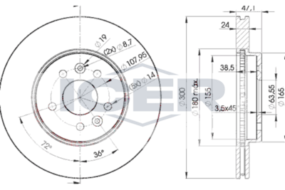 спирачен диск ICER 78BD6767-2