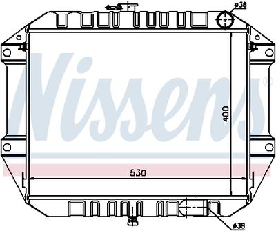 Радиатор, охлаждение двигателя NISSENS 61761 для DAIHATSU WILDCAT/ROCKY