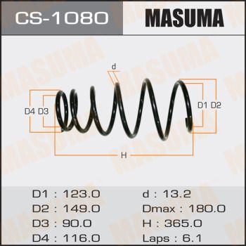MASUMA CS-1080 Пружина подвески  для TOYOTA CAMRY (Тойота Камр)