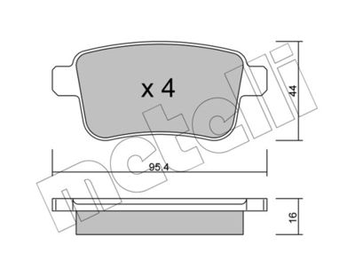 Brake Pad Set, disc brake 22-0814-0