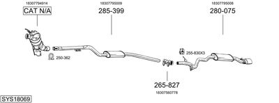 Изпускателна система BOSAL SYS18069