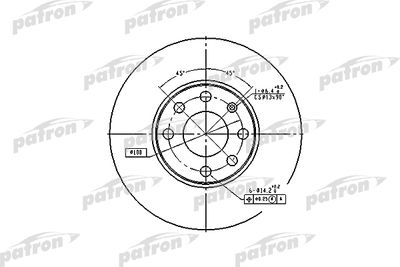Тормозной диск PATRON PBD4042 для OPEL ZAFIRA