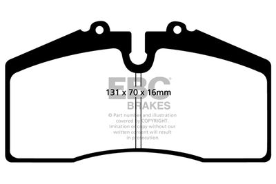 Комплект тормозных колодок, дисковый тормоз EBC Brakes DP41014R для PORSCHE 968