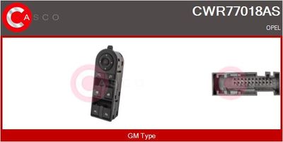Выключатель, стеклолодъемник CASCO CWR77018AS для OPEL TIGRA