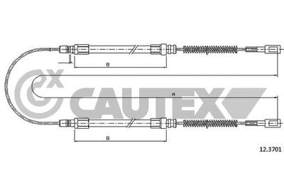 Тросик, cтояночный тормоз CAUTEX 761038 для IVECO DAILY