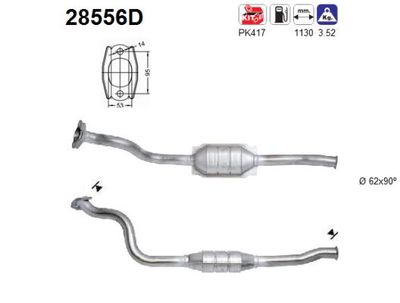 AS 28556D Каталізатор  для FIAT (Фиат)