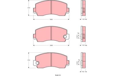 Комплект тормозных колодок, дисковый тормоз TRW GDB212 для MITSUBISHI GALANT
