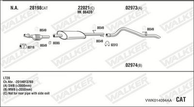 SISTEM DE ESAPAMENT WALKER VWK014094AA