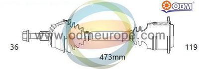 Приводной вал Multiparts 18-215490 для VW GOLF