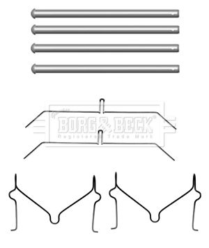 Комплектующие, колодки дискового тормоза BORG & BECK BBK1491 для TOYOTA LAND CRUISER