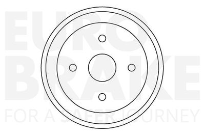 EUROBRAKE 5825255211 Тормозной барабан  для OPEL AGILA (A) (H00) 1.2 16V (F68)