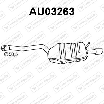 VENEPORTE AU03263 Глушитель выхлопных газов  для AUDI A4 (Ауди А4)