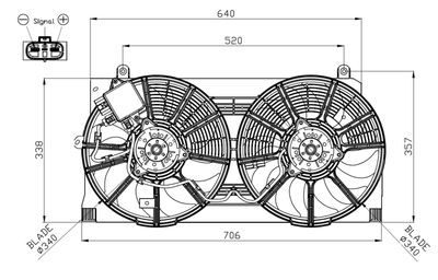 NRF 47943 Вентилятор системы охлаждения двигателя  для NISSAN LEAF (Ниссан Леаф)