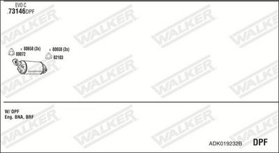 Изпускателна система WALKER ADK019232B