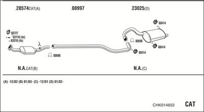 ABGASANLAGE WALKER CHK014652