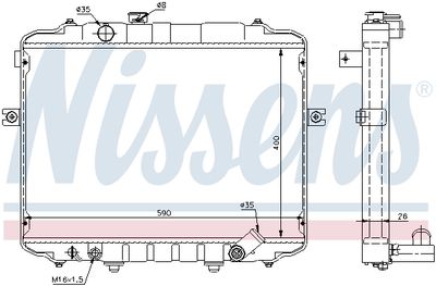 Радиатор, охлаждение двигателя NISSENS 67497 для HYUNDAI H100