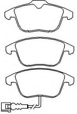 ASVA AKD-03483 Тормозные колодки и сигнализаторы для VW TIGUAN (5N_) 2.0 TFSI 4motion