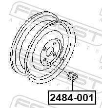 BOLT ROATA FEBEST 2485B001 1