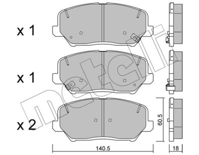 Brake Pad Set, disc brake 22-0997-0