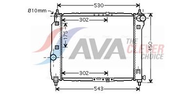 радиатор, охлаждане на двигателя AVA Clever Choice DWA2066