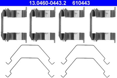 Комплектующие, колодки дискового тормоза ATE 13.0460-0443.2 для MAZDA 626