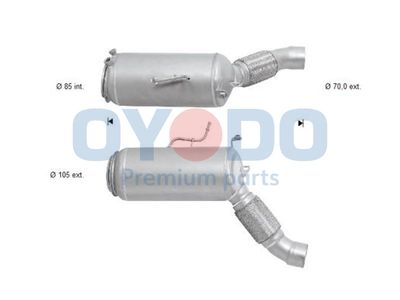 Filtr sadzy / filtr cząstek stałych, układ wydechowy OYODO 18308511143