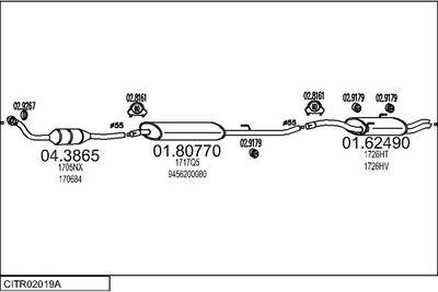 Układ wydechowy MTS CITR02019A010545