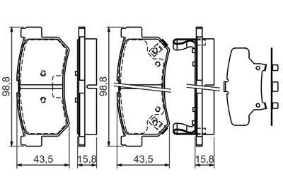 Brake Pad Set, disc brake 0 986 494 237