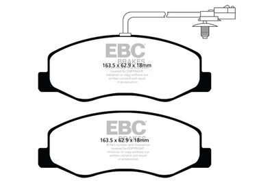Комплект тормозных колодок, дисковый тормоз EBC Brakes DPX2085 для NISSAN NV400