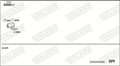 Изпускателна система WALKER BWK058283B