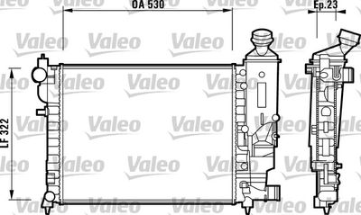 Радиатор, охлаждение двигателя VALEO 732882 для PEUGEOT 106