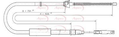 Cable Pull, parking brake APEC CAB1571