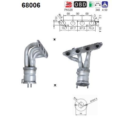 Катализатор AS 68006 для LAND ROVER FREELANDER