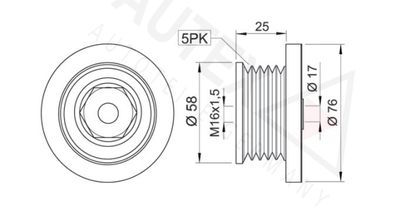 SISTEM ROATA LIBERA GENERATOR AUTEX 654317 1
