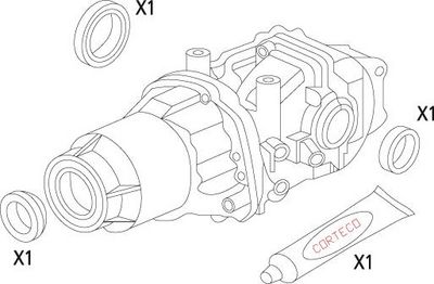 CORTECO Dichtungssatz, Differential