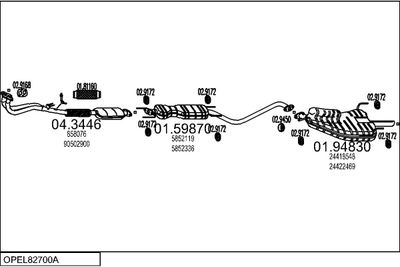 SISTEM DE ESAPAMENT MTS OPEL82700A005119