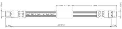 Тормозной шланг MOTAQUIP VBH459 для VW TRANSPORTER