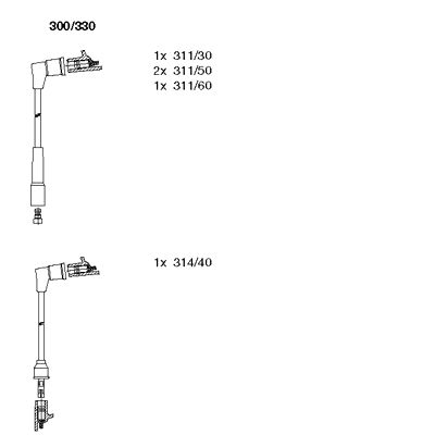 Комплект проводов зажигания BREMI 300/330 для MAZDA 929