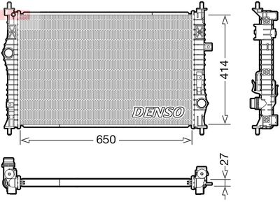 DENSO DRM21104 Радиатор охлаждения двигателя  для PEUGEOT 5008 (Пежо 5008)