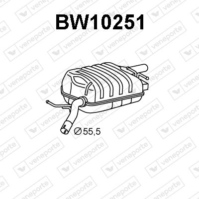Глушитель выхлопных газов конечный VENEPORTE BW10251 для BMW 6