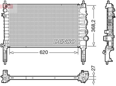 Радиатор, охлаждение двигателя DENSO DRM20122 для OPEL MOKKA