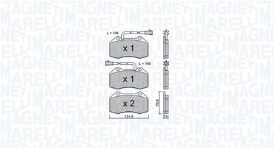 Комплект тормозных колодок, дисковый тормоз MAGNETI MARELLI 363916061157 для ALFA ROMEO 4C