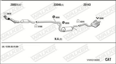 Изпускателна система WALKER VWK018665