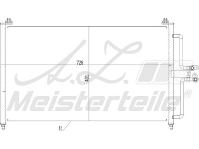 кондензатор, климатизация A.Z. Meisterteile AZMT-45-030-1491