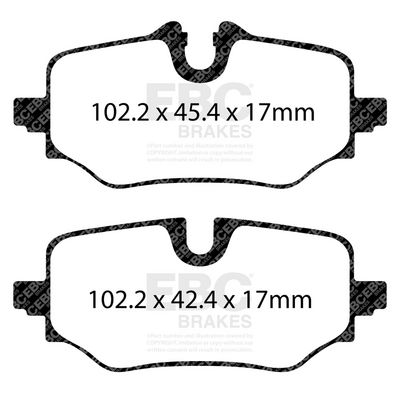 комплект спирачно феродо, дискови спирачки EBC Brakes DP22507
