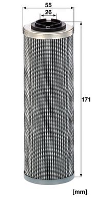 Hydraulisch filter (patroon, met zegel) past: MENZI MUCK A21